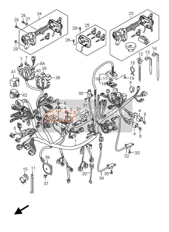 3685110G00, Wire, Oil Pressure Switch Lead, Suzuki, 2